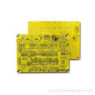 2 layer PCB FR4 Circuit Board Prototype with Yellow Solder